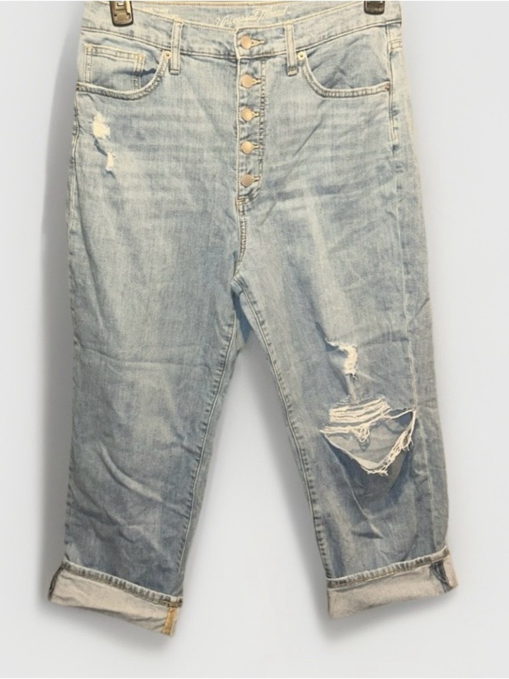 Universal Light Blue Distressed Boyfriend Jeans